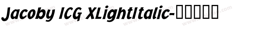 Jacoby ICG XLightItalic字体转换
